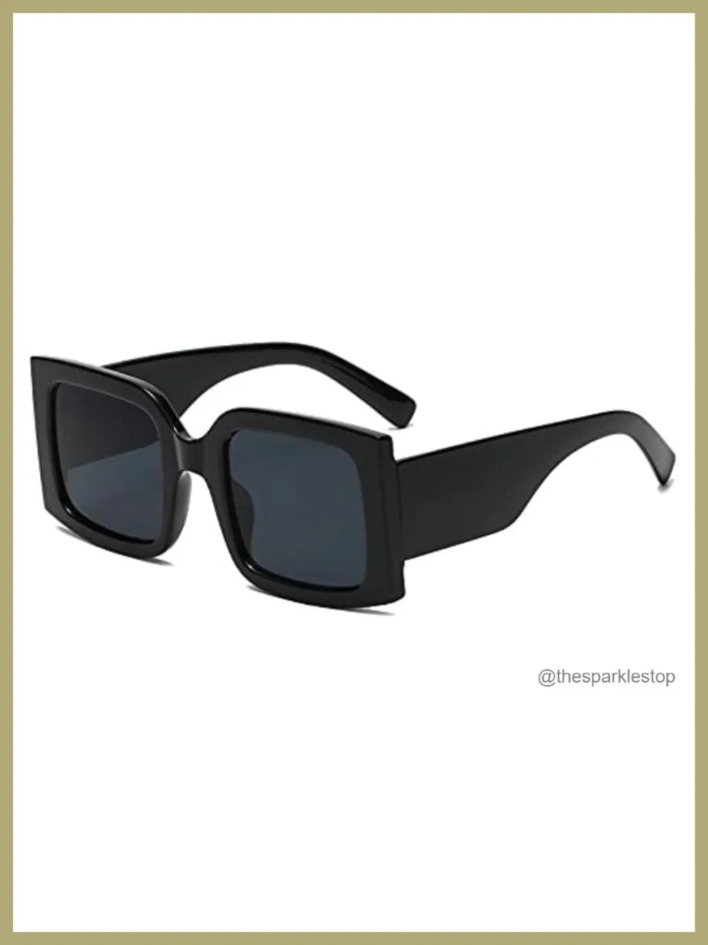 Vintage Oversized Square Sunglasses Women Men UV400 Protection Retro Trendy